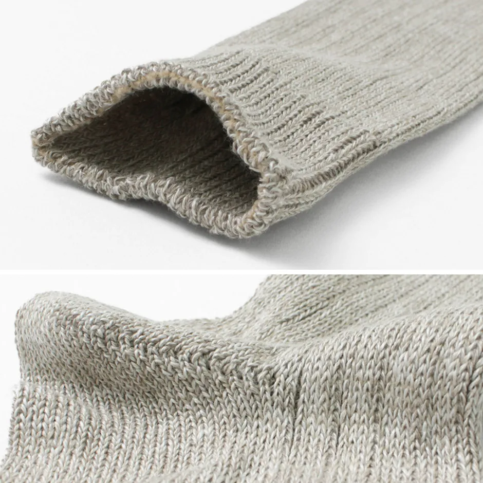 Socks^ROTOTO / R1461 linen cotton ribbed socks
