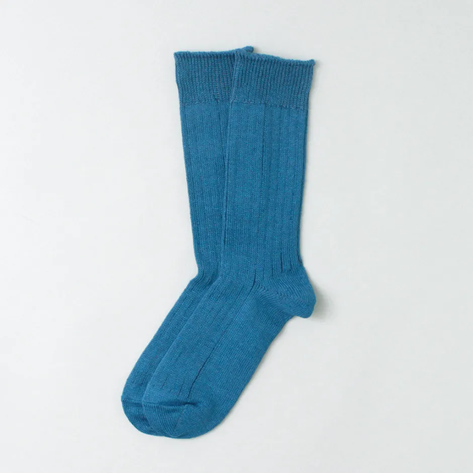 Socks^ROTOTO / R1461 linen cotton ribbed socks