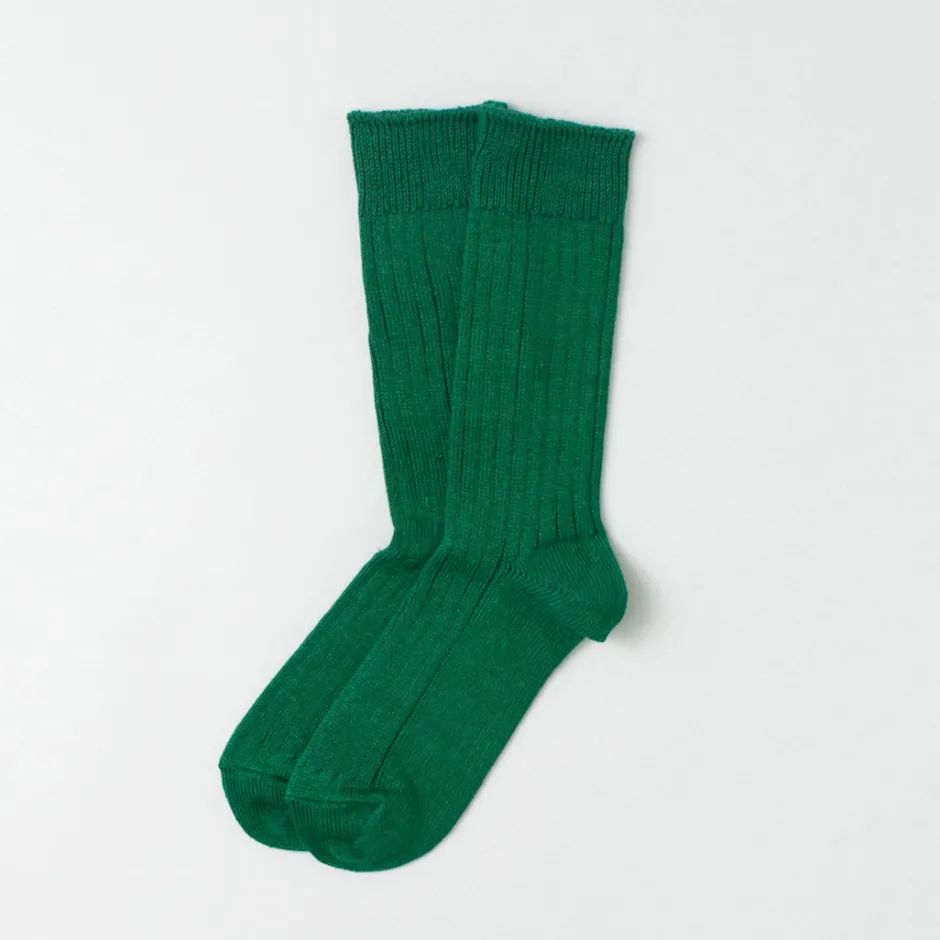Socks^ROTOTO / R1461 linen cotton ribbed socks
