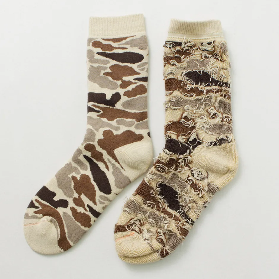 Socks^ROTOTO / R1339 Pile camo crew socks