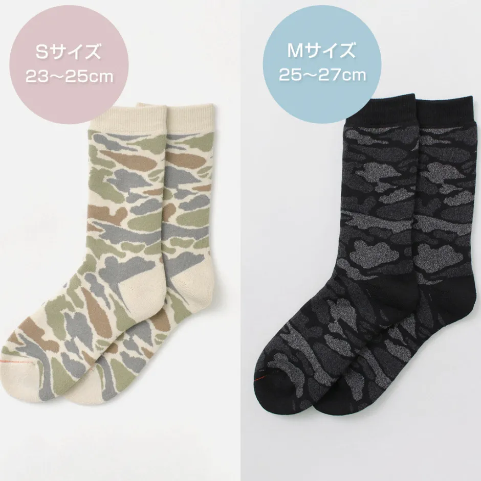 Socks^ROTOTO / R1339 Pile camo crew socks