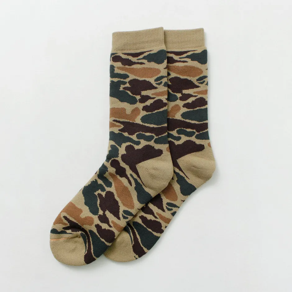 Socks^ROTOTO / R1339 Pile camo crew socks