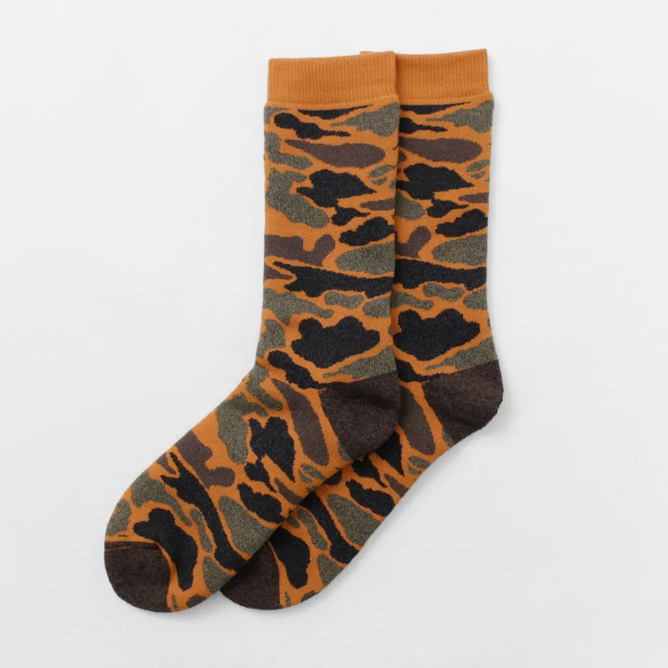 Socks^ROTOTO / R1339 Pile camo crew socks