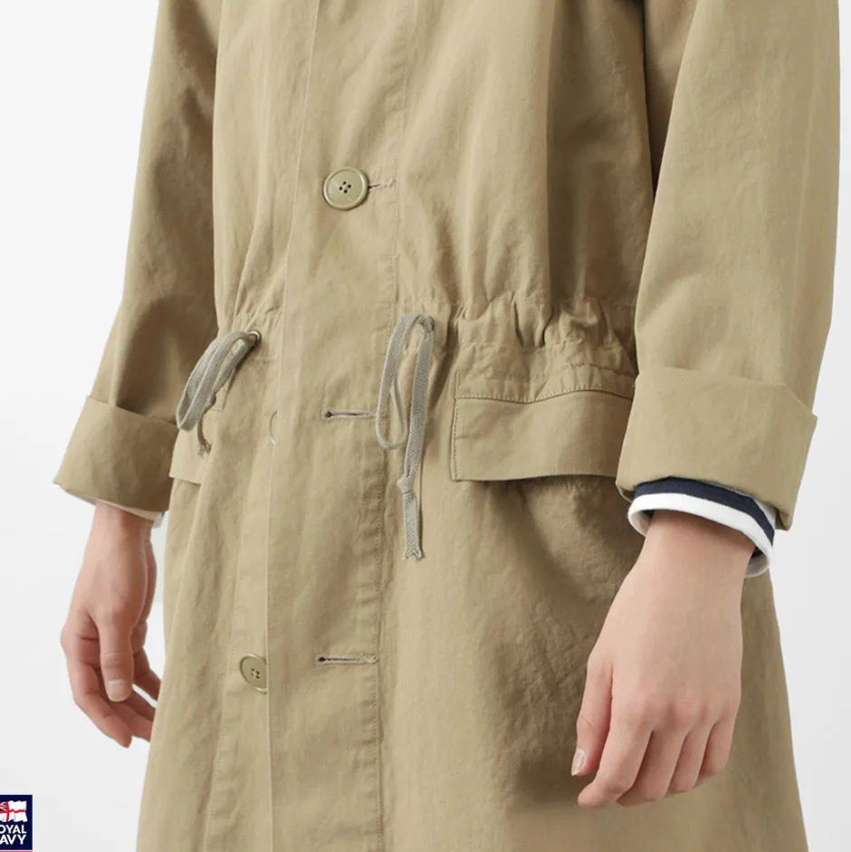 Coats^ROYAL NAVY / Snow camo collarless overcoat