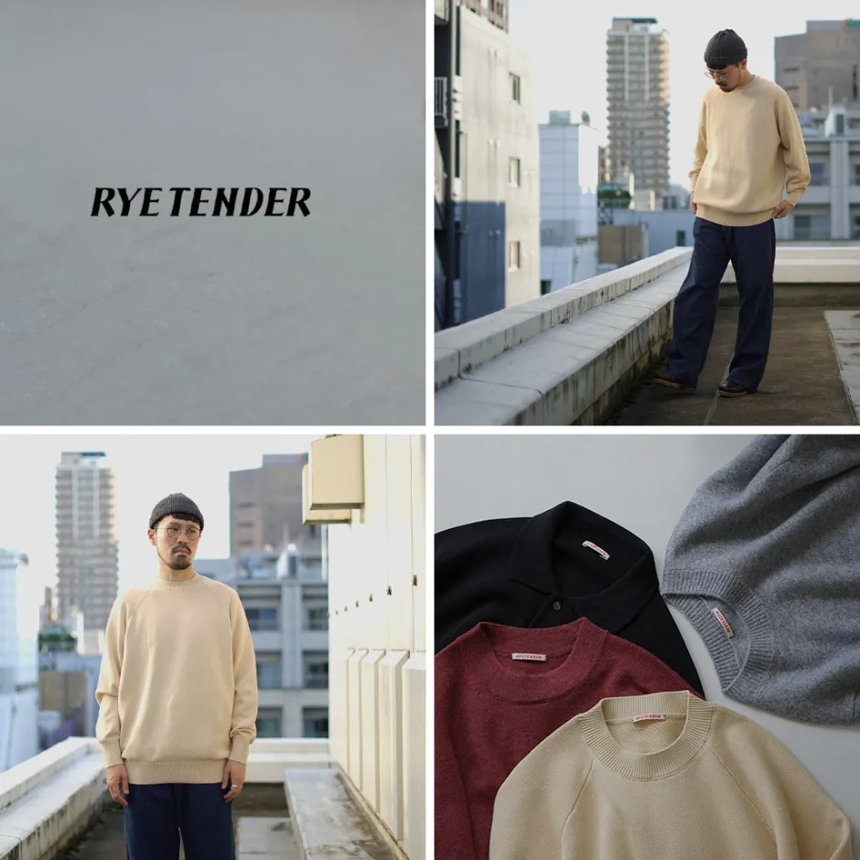 Knits^RYE TENDER / Fulton Raglan Knit Sweatshirt