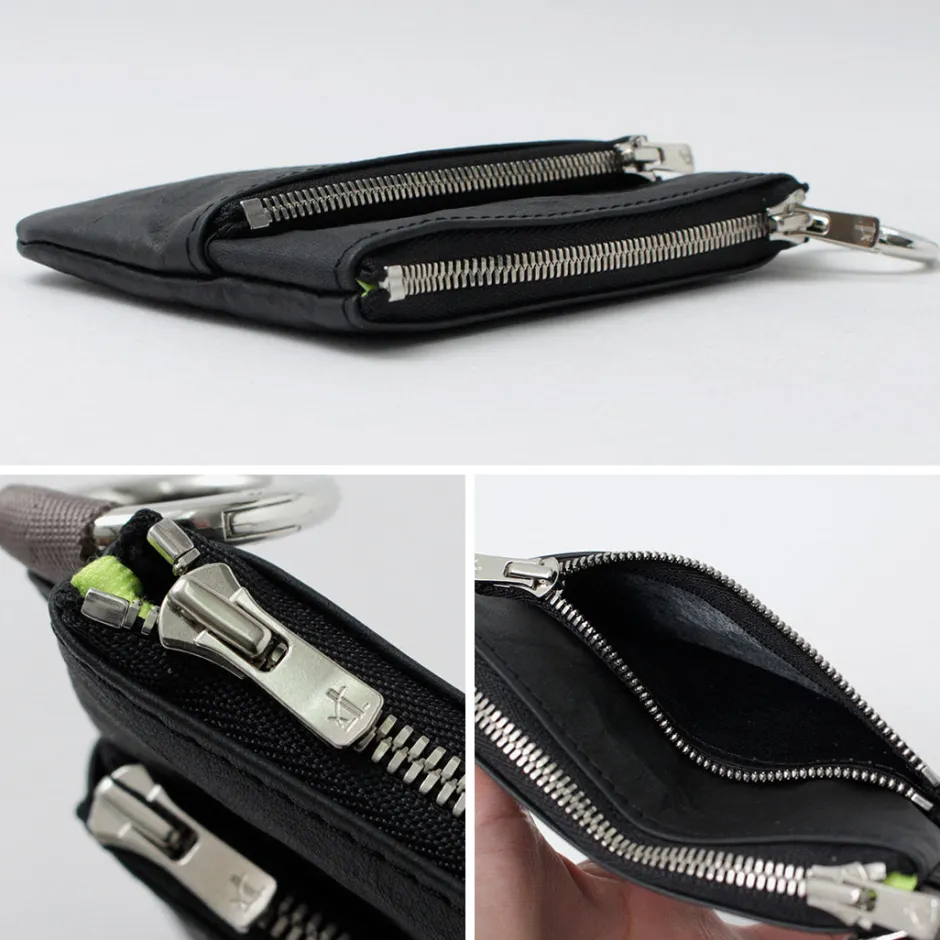Other Bags^SENTI / Dyneema Leather Double Zipper Pouch