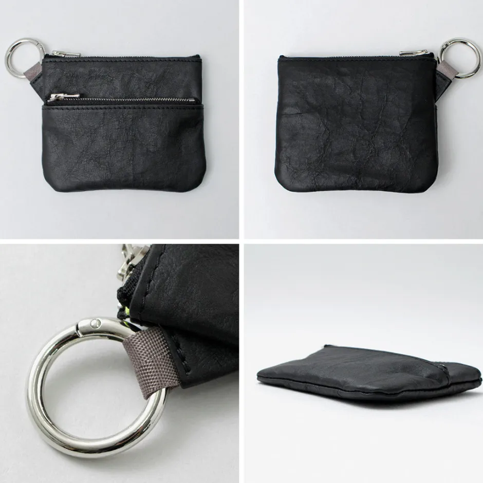 Other Bags^SENTI / Dyneema Leather Double Zipper Pouch