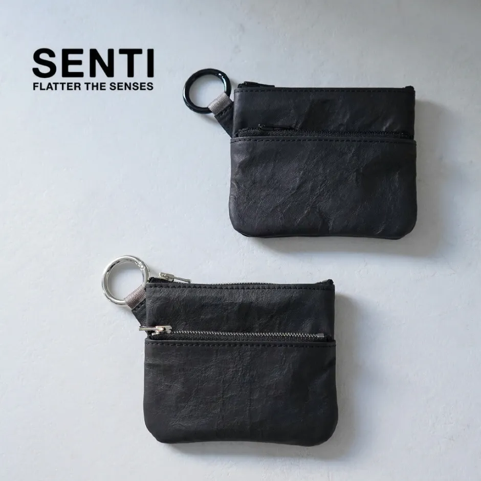 Other Bags^SENTI / Dyneema Leather Double Zipper Pouch