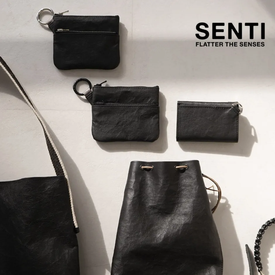 Other Bags^SENTI / Dyneema Leather Double Zipper Pouch