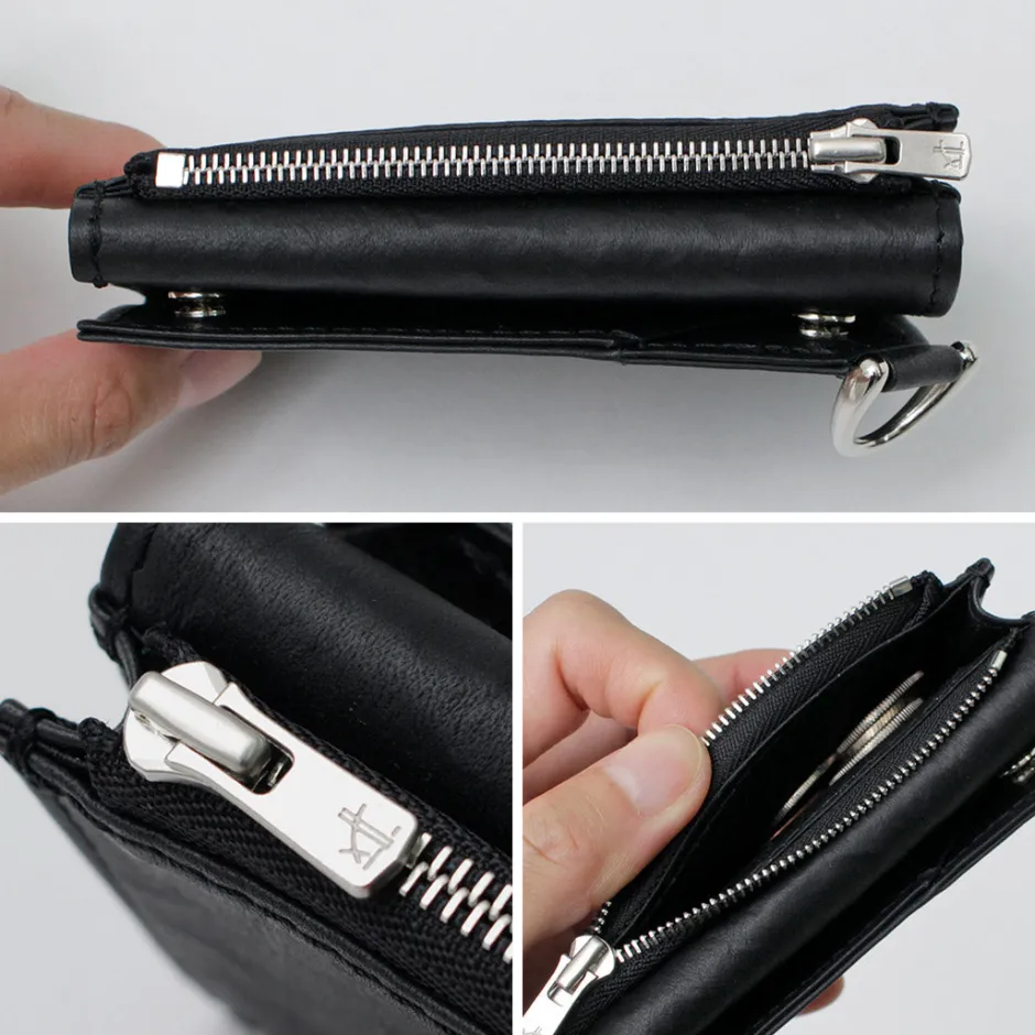 Wallets^SENTI / Dyneema Leather Trifold Slim Wallet black