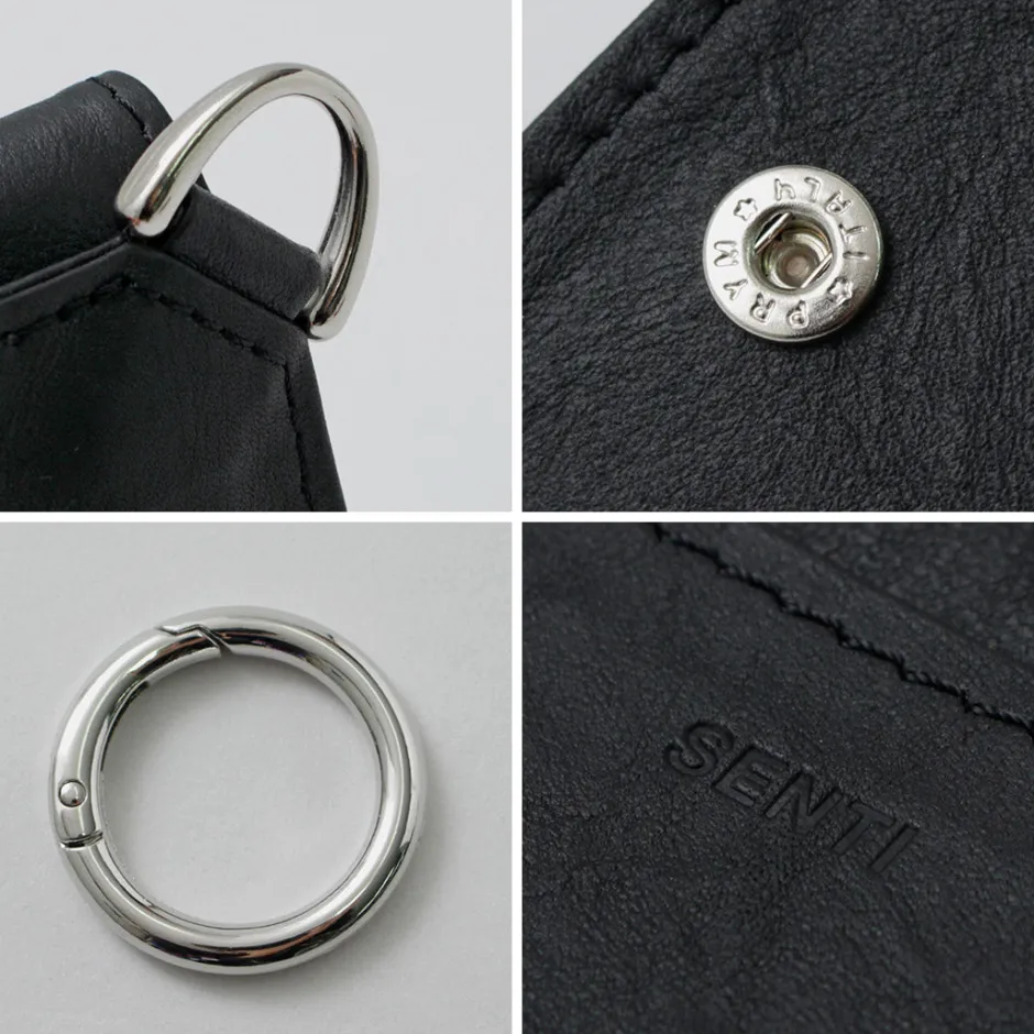 Wallets^SENTI / Dyneema Leather Trifold Slim Wallet black
