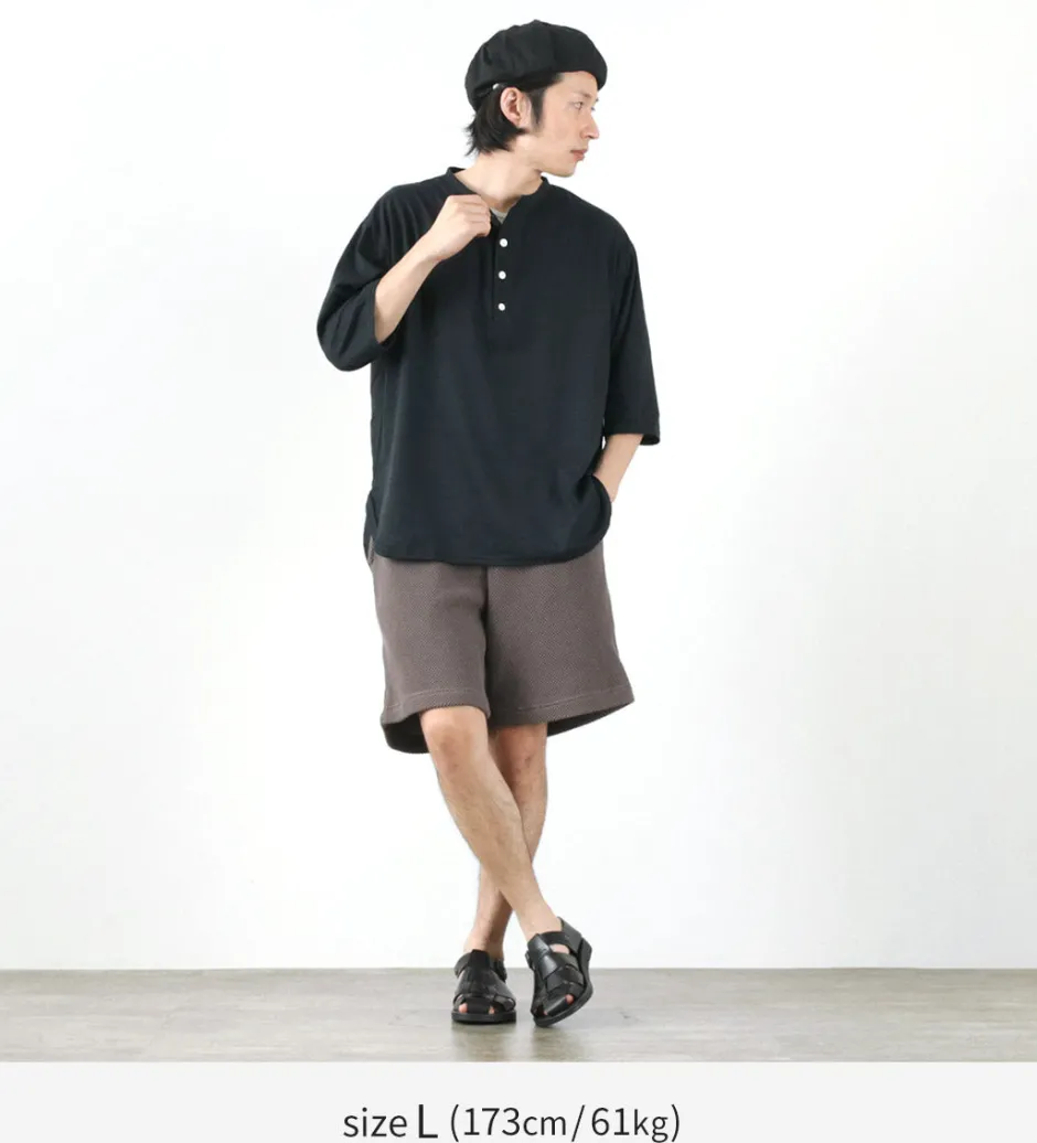 T-Shirts^SLOW HANDS / Henry Neck Combi T-Shirt