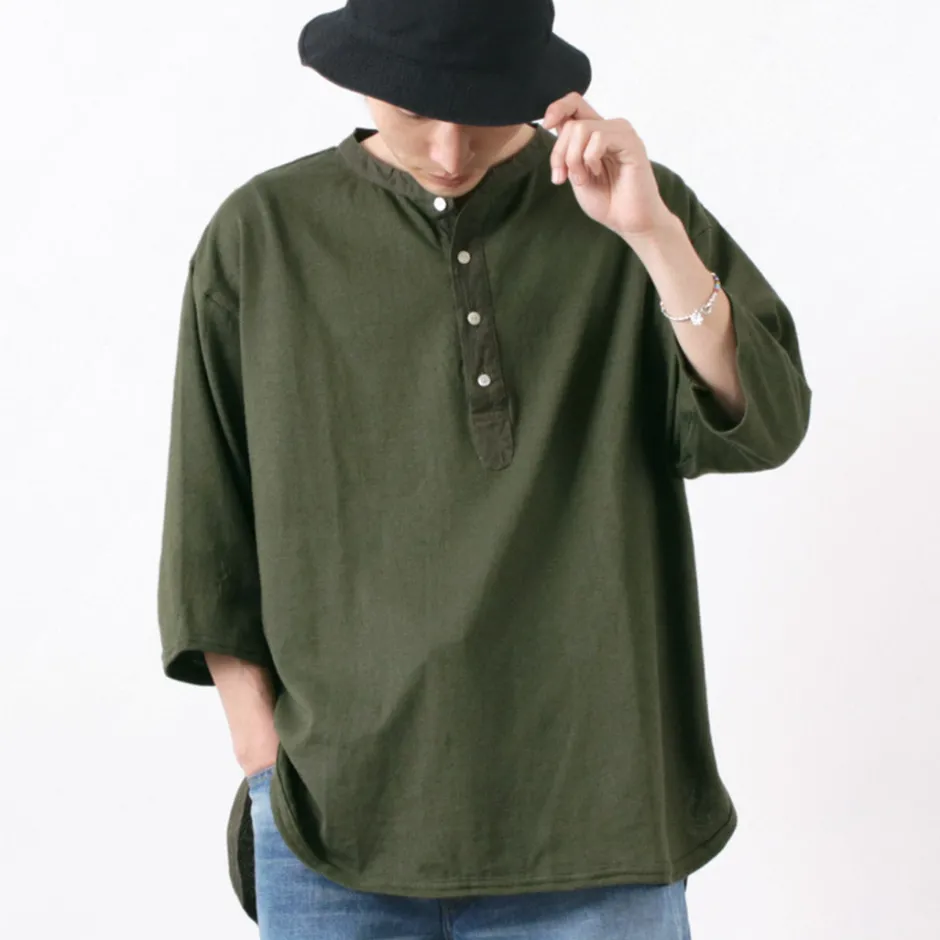 T-Shirts^SLOW HANDS / Henry Neck Combi T-Shirt