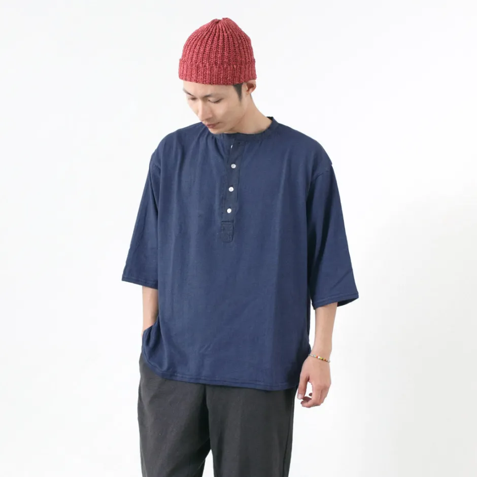 T-Shirts^SLOW HANDS / Henry Neck Combi T-Shirt