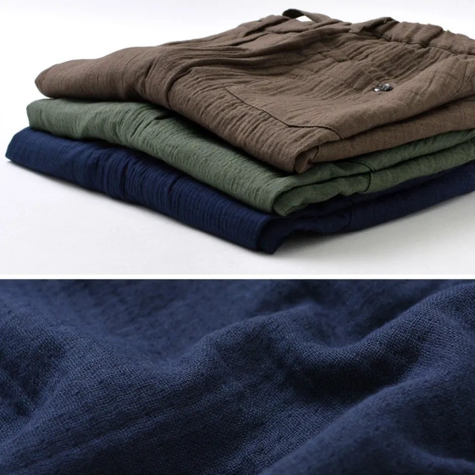 Trousers^SLOW HANDS / Triple gauze tuck work trousers