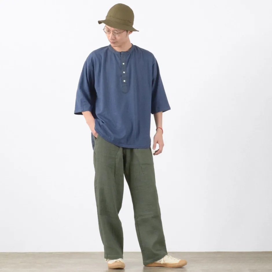 Trousers^SLOW HANDS / Triple gauze tuck work trousers
