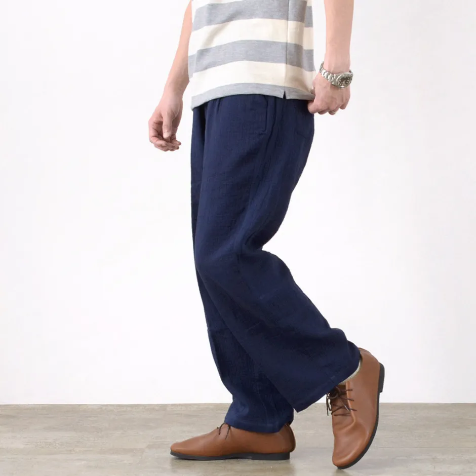 Trousers^SLOW HANDS / Triple gauze tuck work trousers