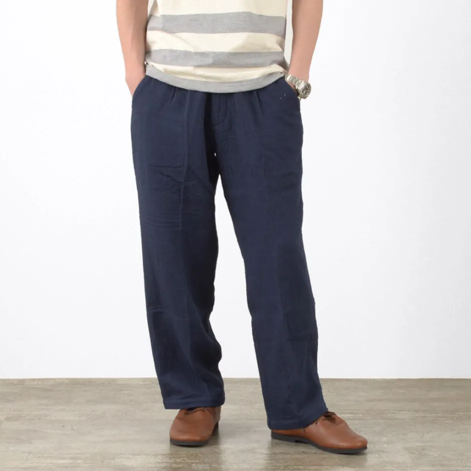 Trousers^SLOW HANDS / Triple gauze tuck work trousers