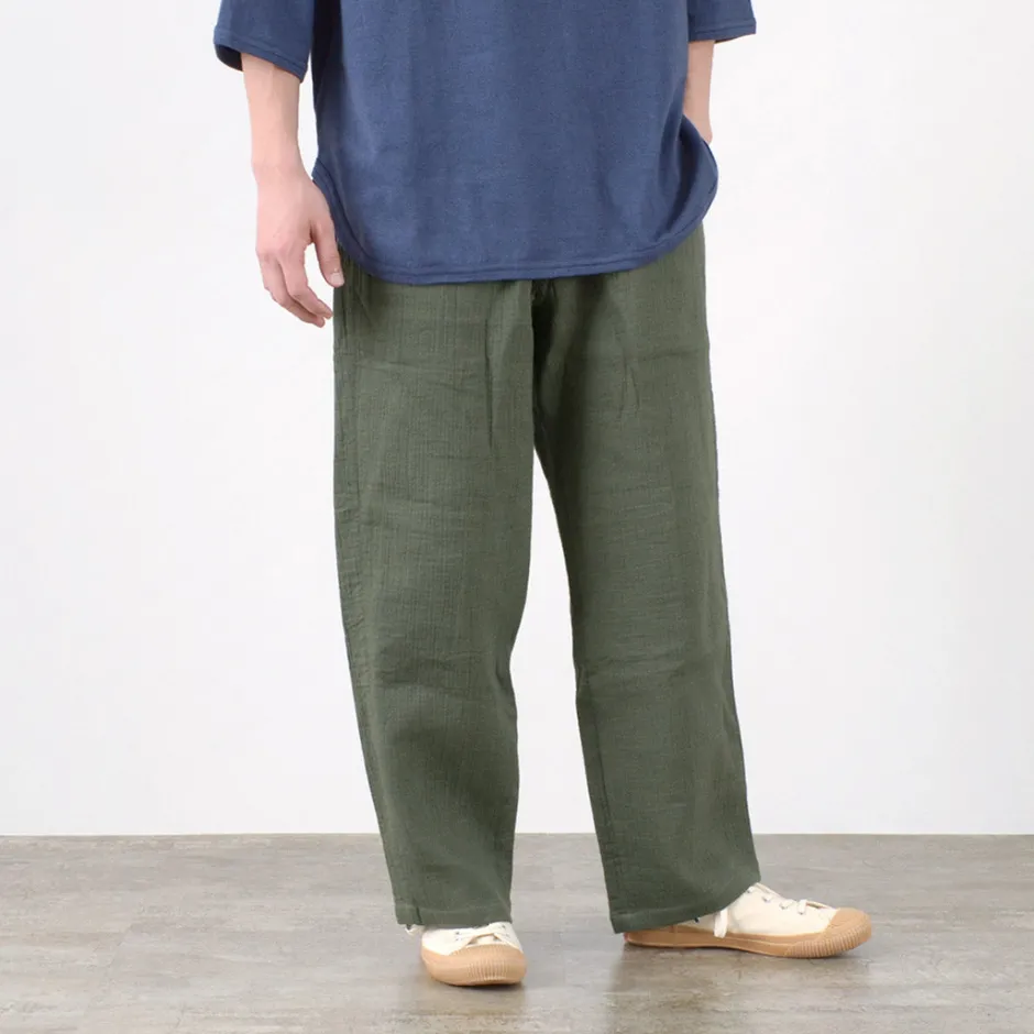 Trousers^SLOW HANDS / Triple gauze tuck work trousers