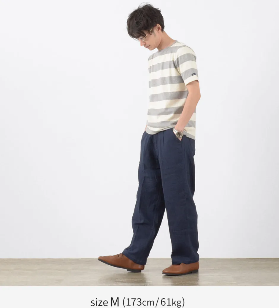 Trousers^SLOW HANDS / Triple gauze tuck work trousers