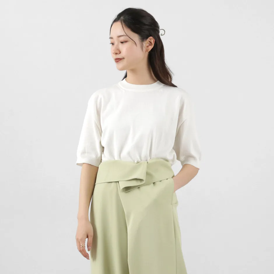 T-Shirts^SOGLIA / Cotton Fitted Seamless Knit Tee