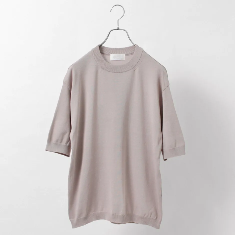T-Shirts^SOGLIA / Cotton Fitted Seamless Knit Tee