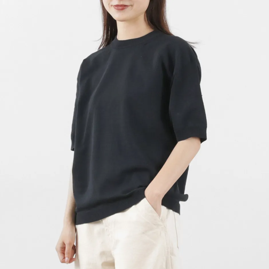 T-Shirts^SOGLIA / Cotton Fitted Seamless Knit Tee
