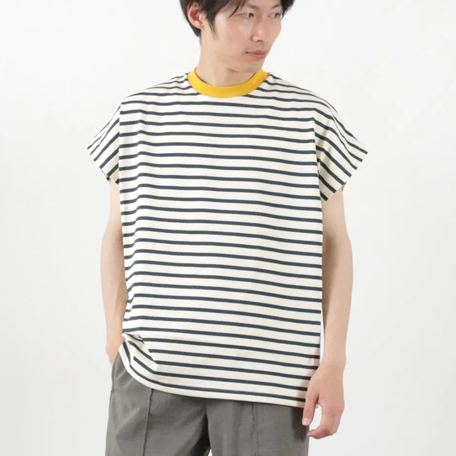 T-Shirts^SOGLIA / Open End French Sleeve T-Shirt Striped
