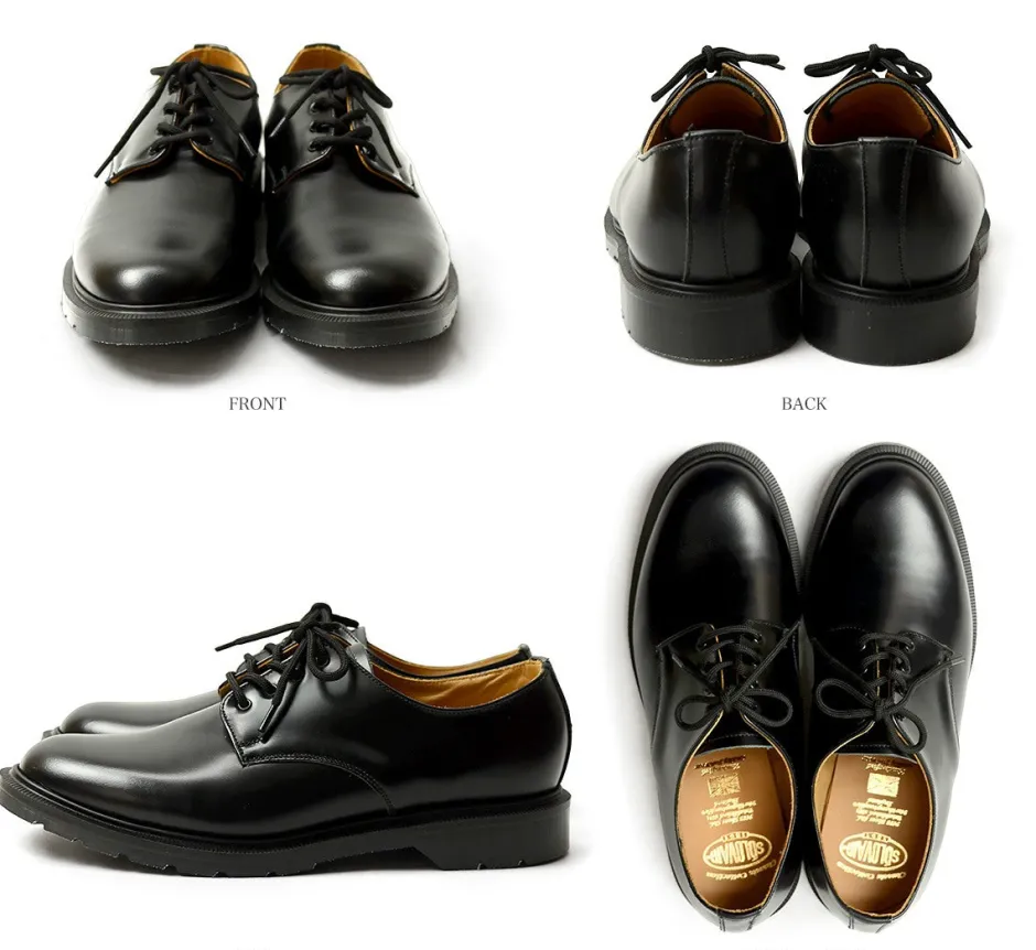 Leather Shoes & Boots^SOLOVAIR / Plain toe 4 eyelet shoes black