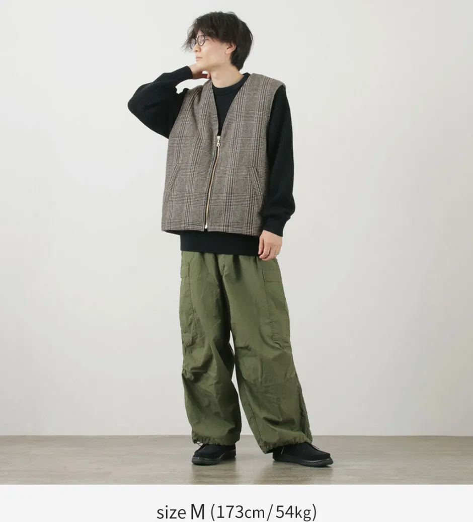 Vests^SON OF THE CHEESE / Check Wool Vest black
