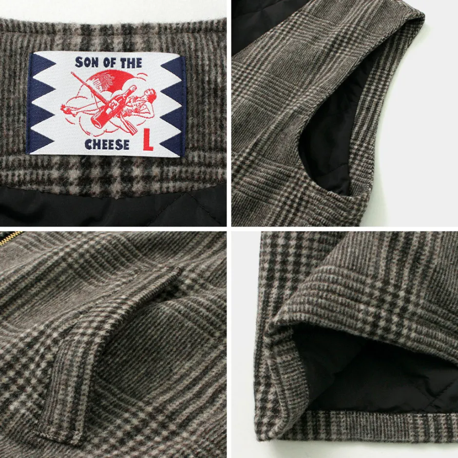 Vests^SON OF THE CHEESE / Check Wool Vest black