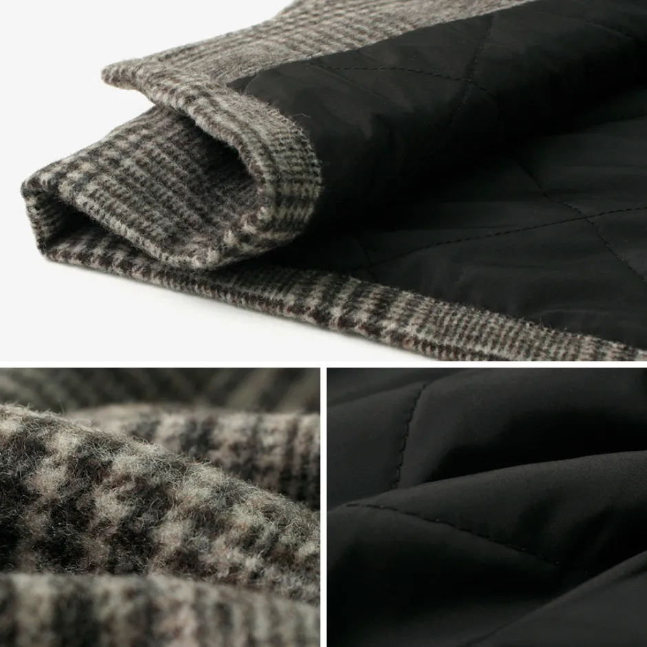 Vests^SON OF THE CHEESE / Check Wool Vest black