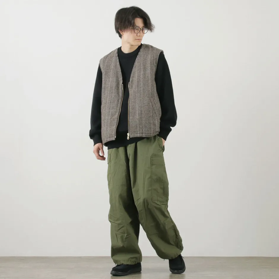 Vests^SON OF THE CHEESE / Check Wool Vest black