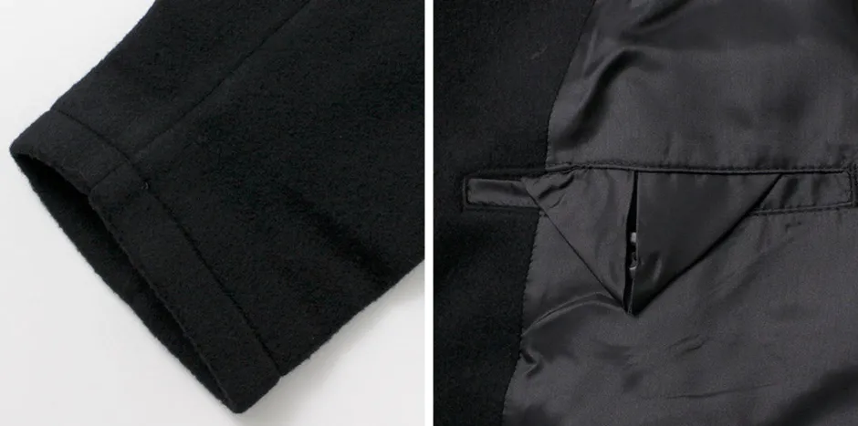 Coats^SON OF THE CHEESE / Wool Overcoat black