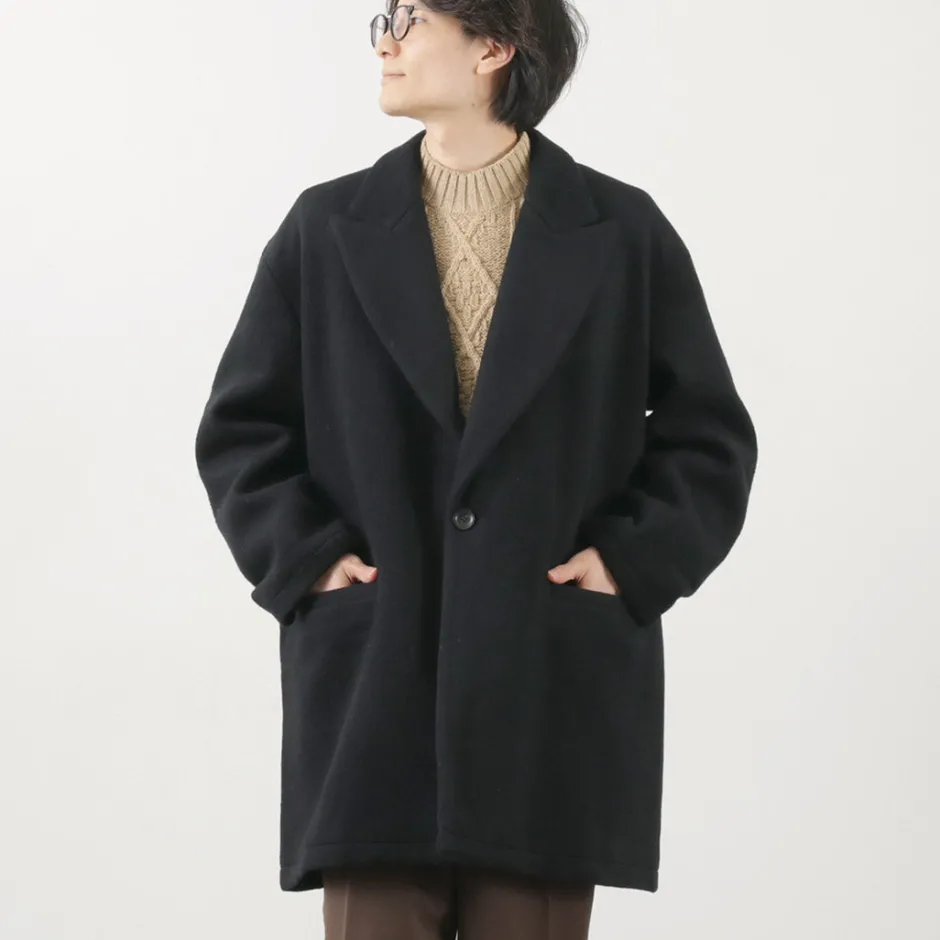 Coats^SON OF THE CHEESE / Wool Overcoat black