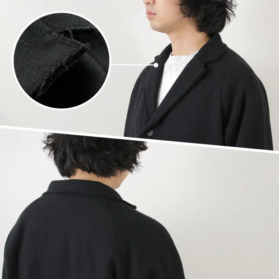 Jackets^SUNNY SPORTS / Cut-off Notch Collar 2 Button Jacket black