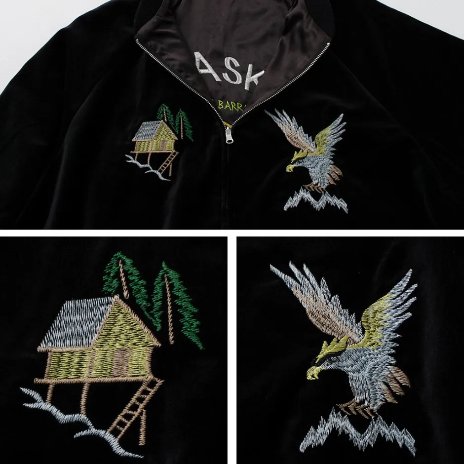 Jackets^THRIFTY LOOK / Reversible Souvenir Alaska Jacket black