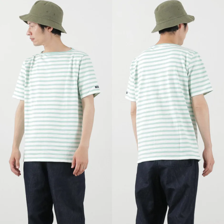 T-Shirts^TIEASY / HDCS Boatneck Short Sleeve Striped Basque Shirt