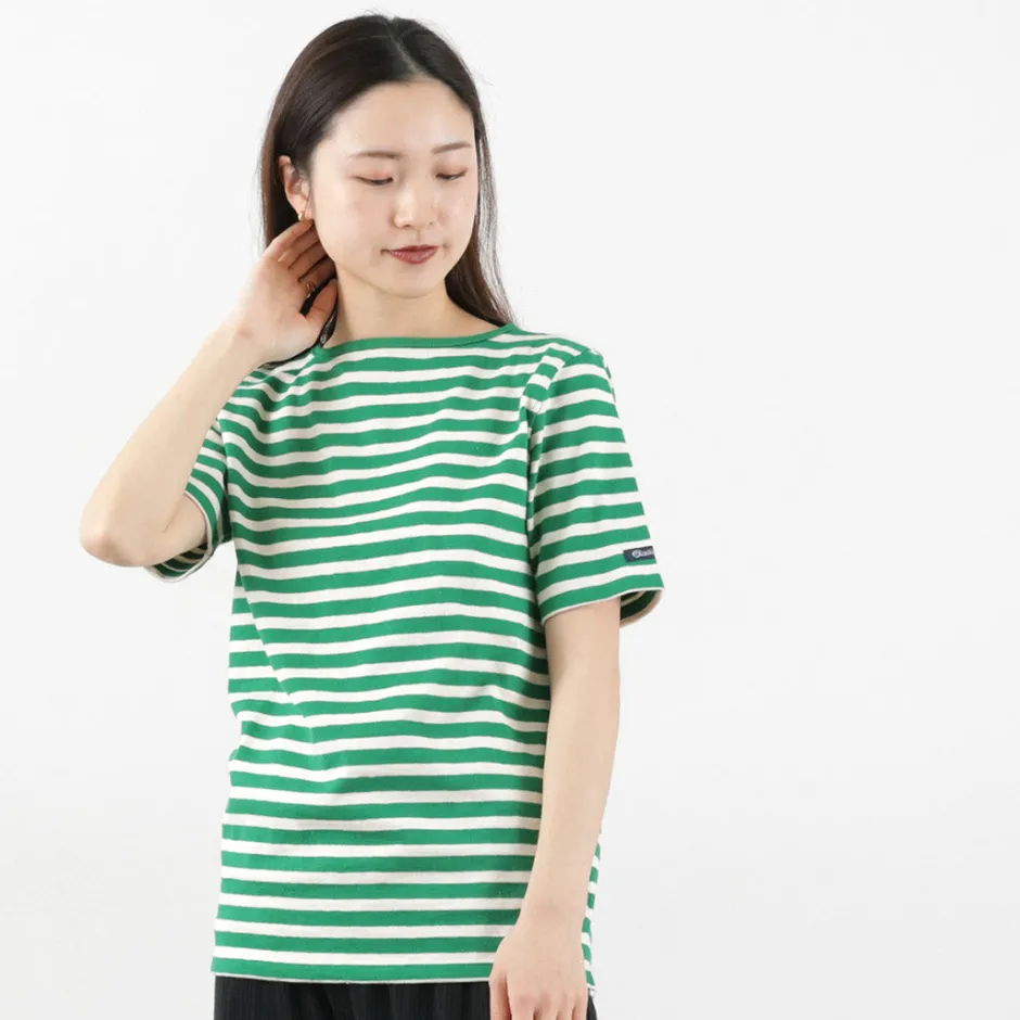 T-Shirts^TIEASY / HDCS Boatneck Short Sleeve Striped Basque Shirt