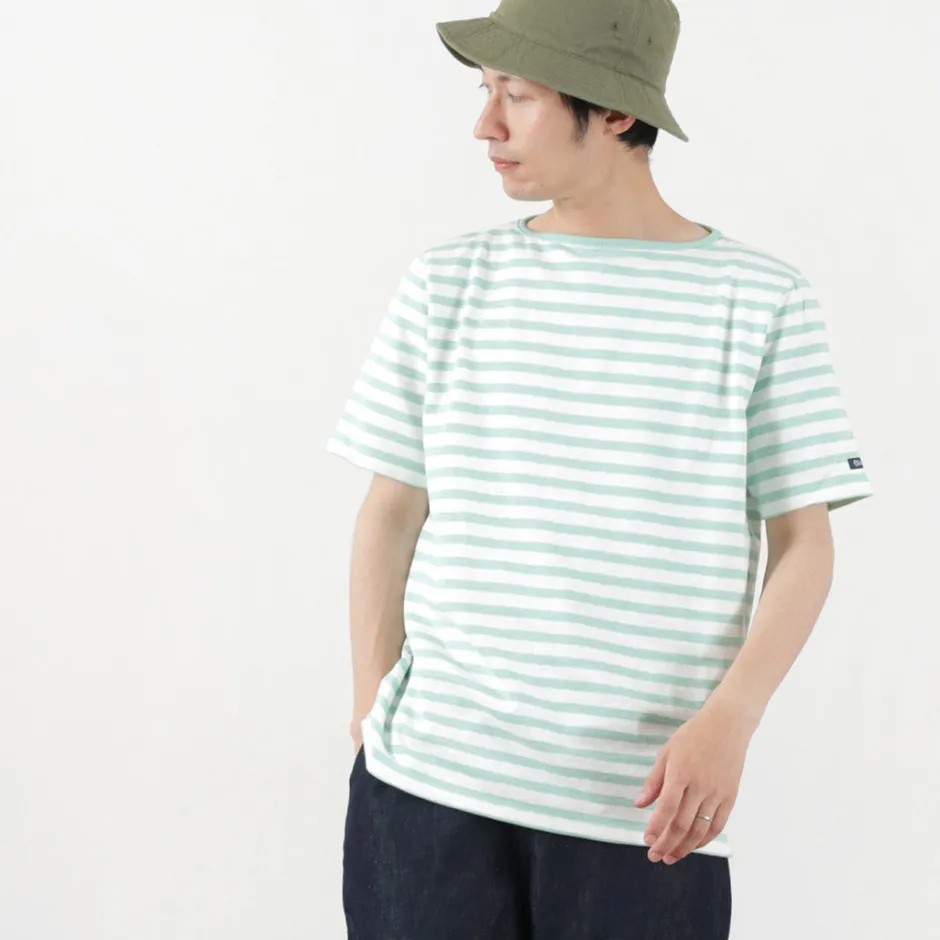 T-Shirts^TIEASY / HDCS Boatneck Short Sleeve Striped Basque Shirt
