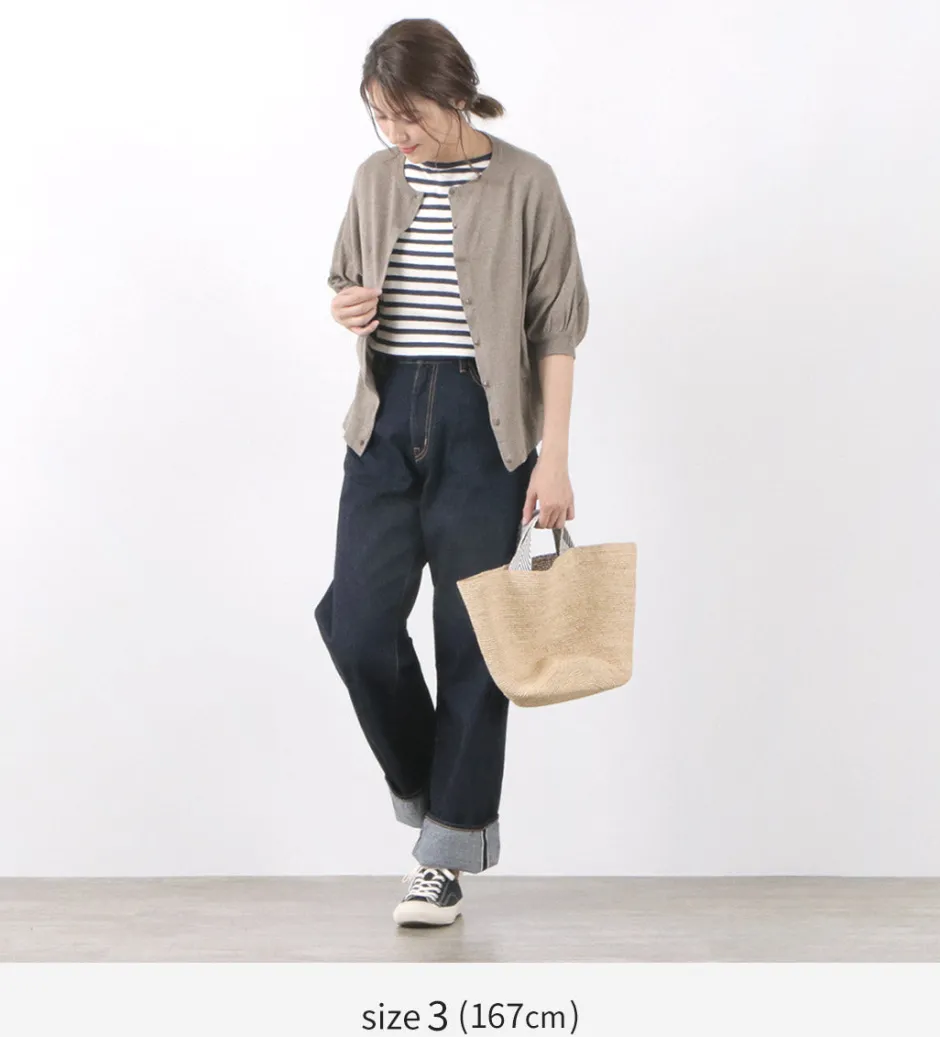 T-Shirts^TIEASY / HDCS Boatneck Short Sleeve Striped Basque Shirt