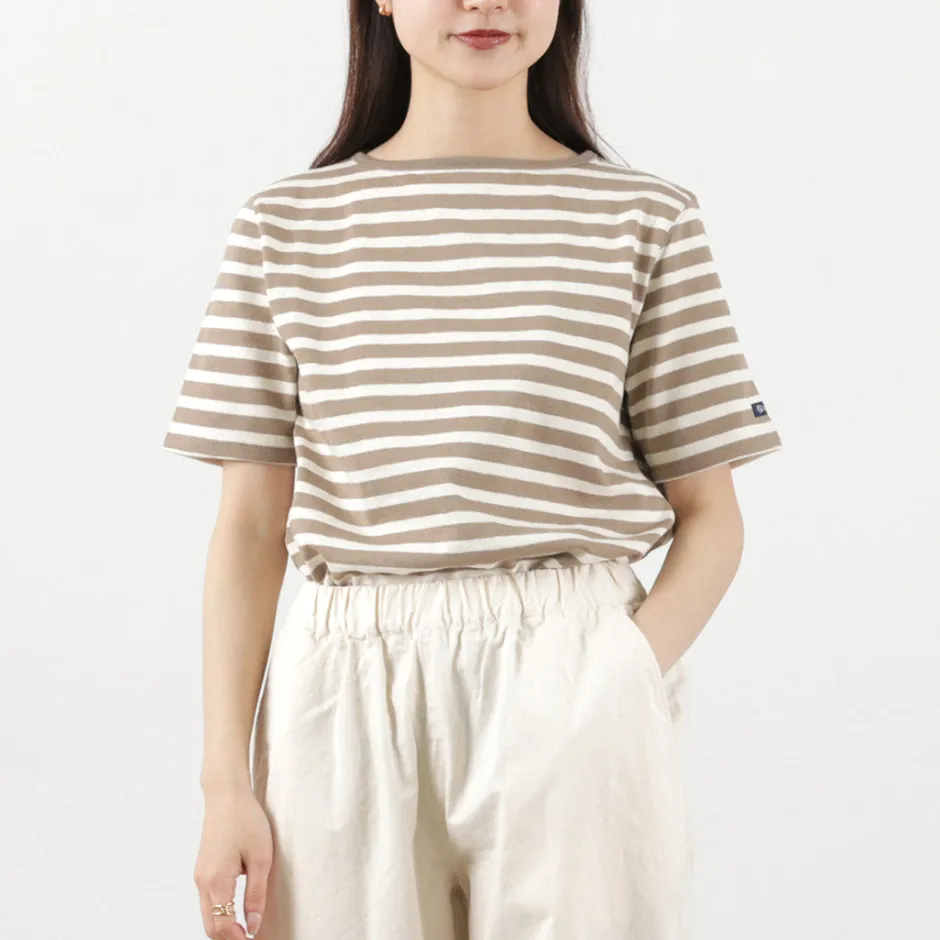 T-Shirts^TIEASY / HDCS Boatneck Short Sleeve Striped Basque Shirt