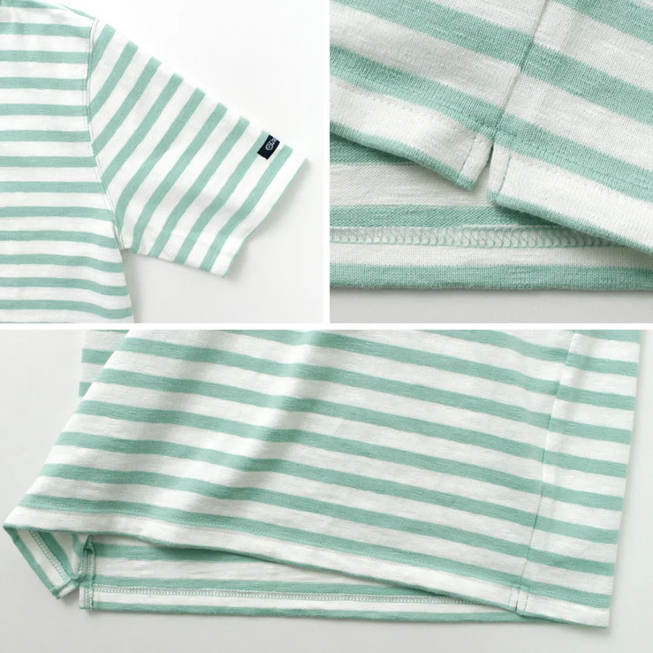 T-Shirts^TIEASY / HDCS Boatneck Short Sleeve Striped Basque Shirt