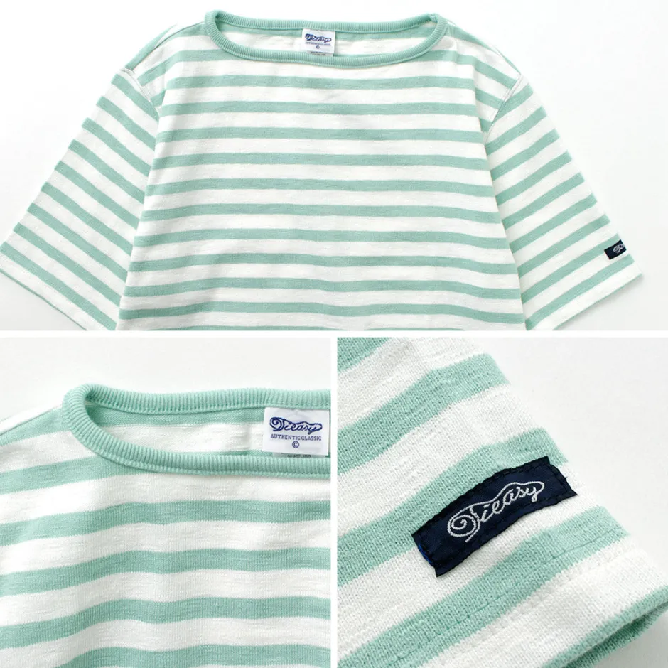 T-Shirts^TIEASY / HDCS Boatneck Short Sleeve Striped Basque Shirt