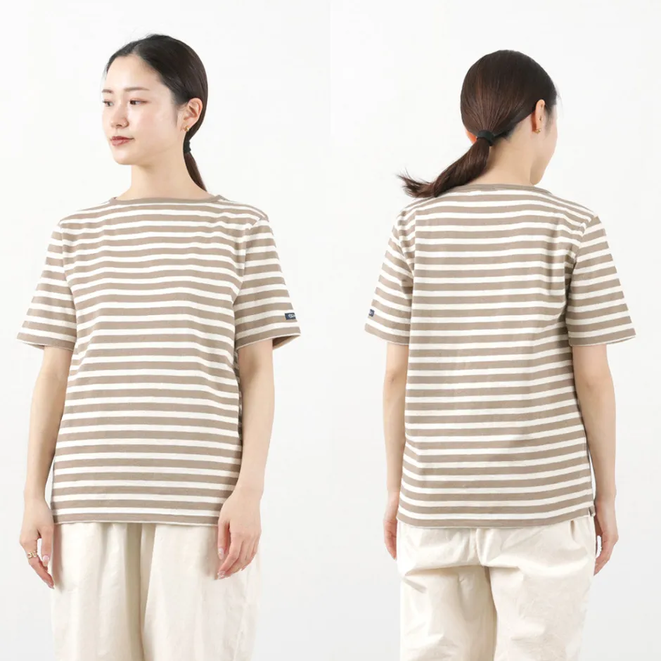 T-Shirts^TIEASY / HDCS Boatneck Short Sleeve Striped Basque Shirt
