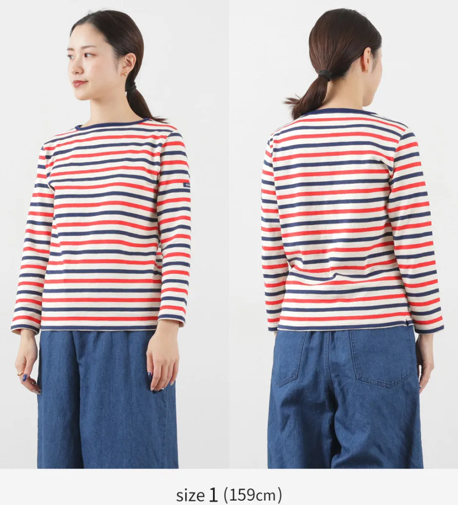 T-Shirts^TIEASY / HDCS Boatneck Striped Basque Shirt natural
