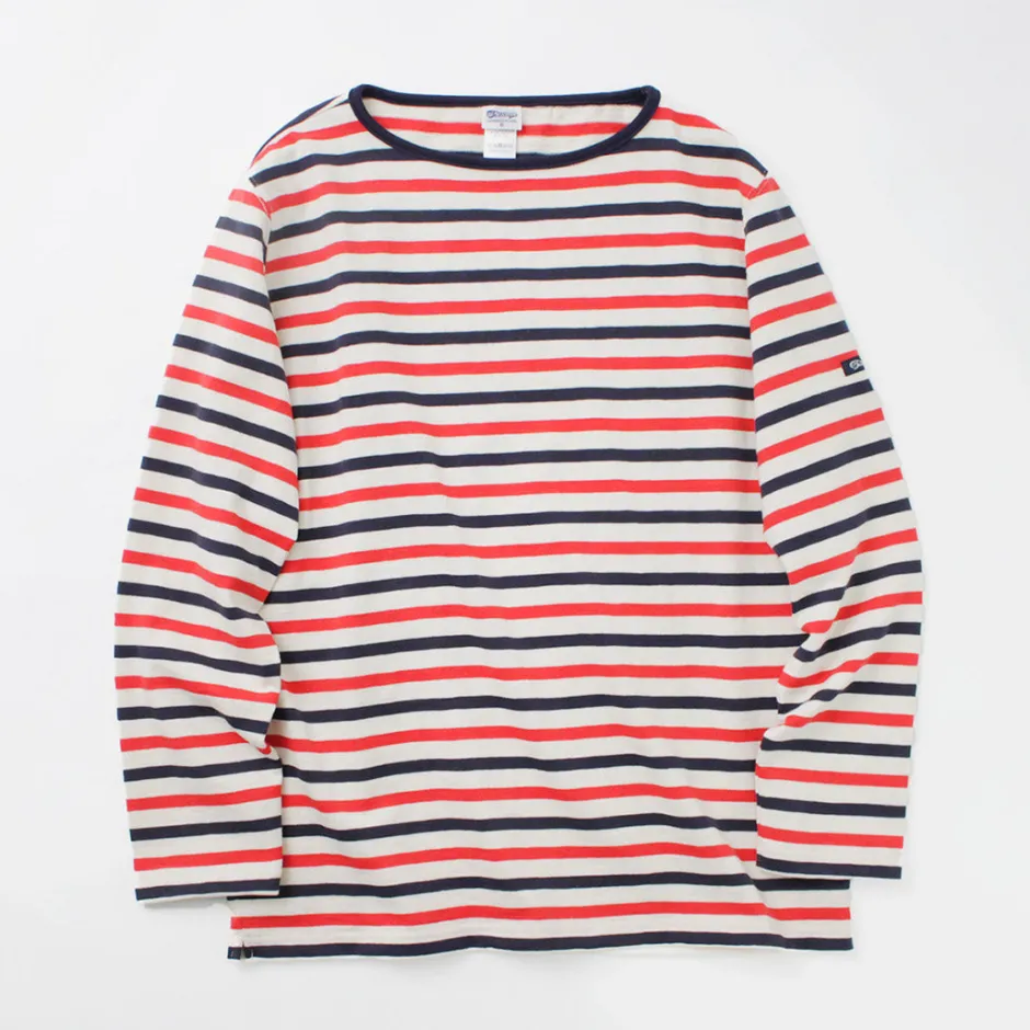 T-Shirts^TIEASY / HDCS Boatneck Striped Basque Shirt natural