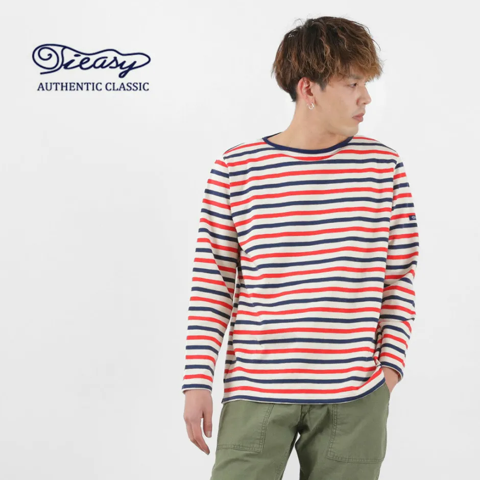 T-Shirts^TIEASY / HDCS Boatneck Striped Basque Shirt natural