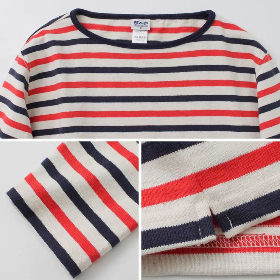 T-Shirts^TIEASY / HDCS Boatneck Striped Basque Shirt natural