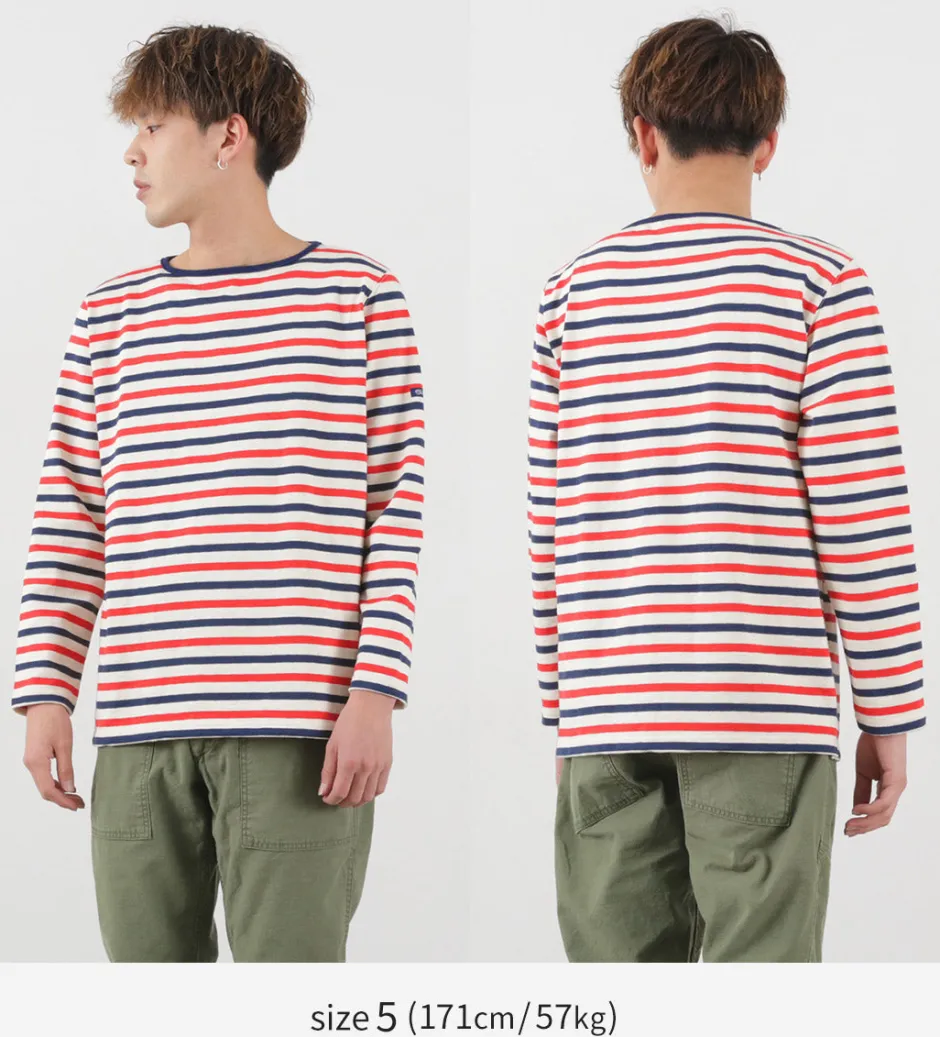 T-Shirts^TIEASY / HDCS Boatneck Striped Basque Shirt natural